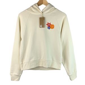 NWT AO76 girl’s Lea cropped hoodie long sleeves sweater flow embroidered size 16